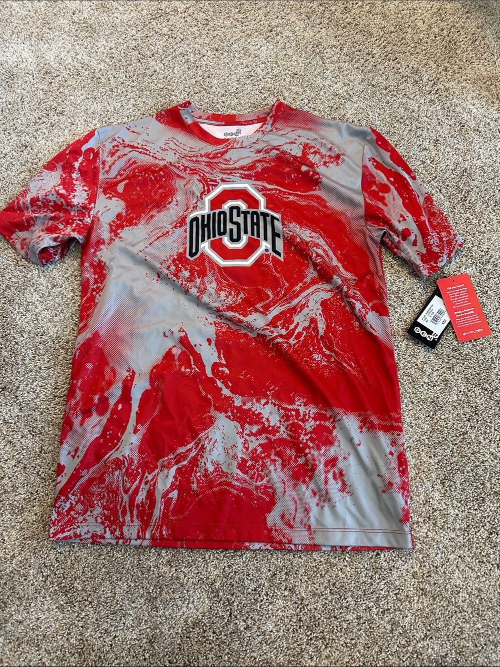 Ohio State Kids' Red & Gray Short Sleeve Team Tee